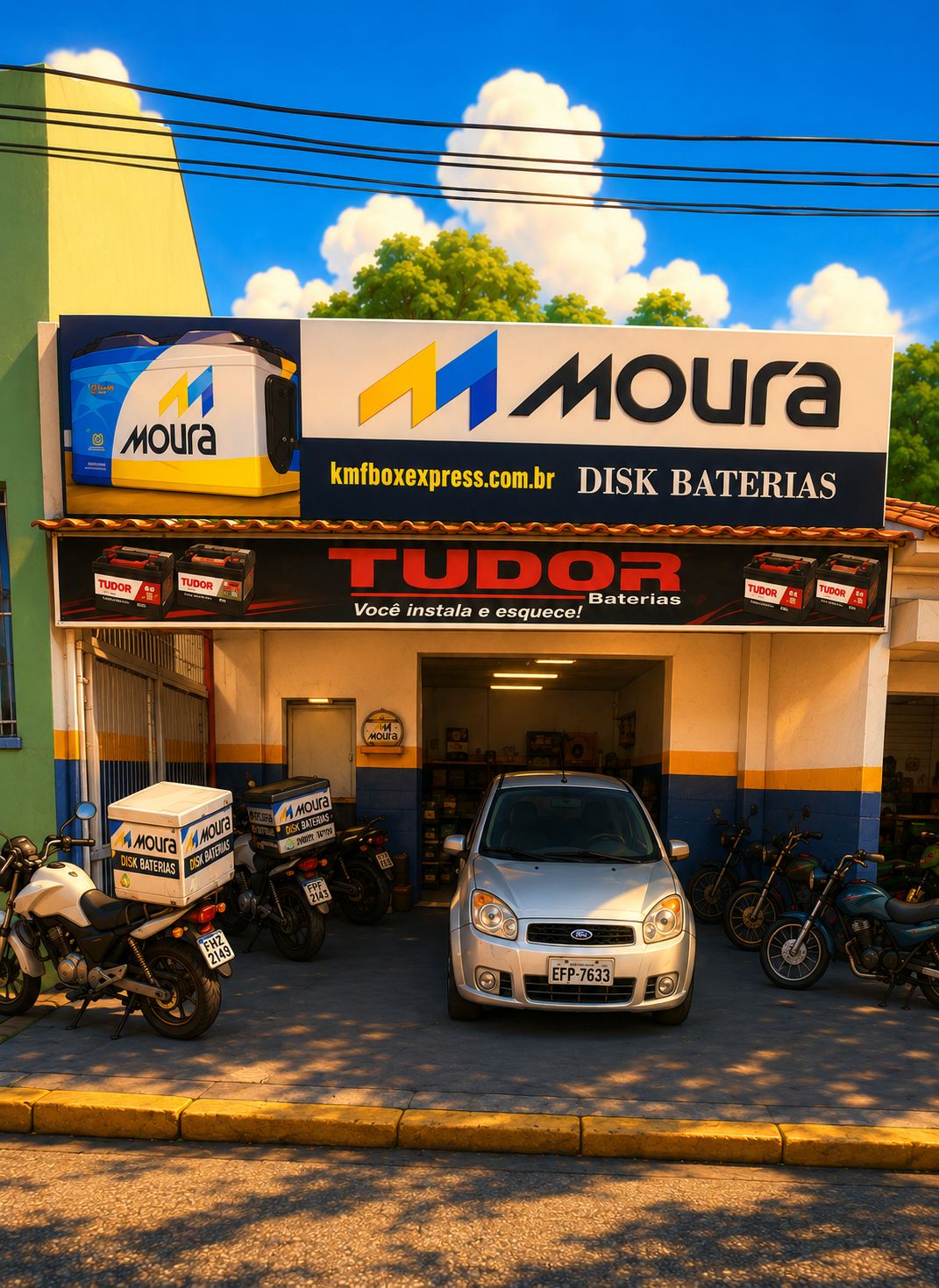 Fachada da loja KMF Box Express Disk Baterias em Sorocaba
